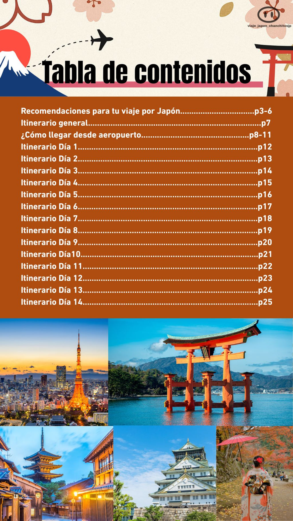 Itinerario estándar de Japón
