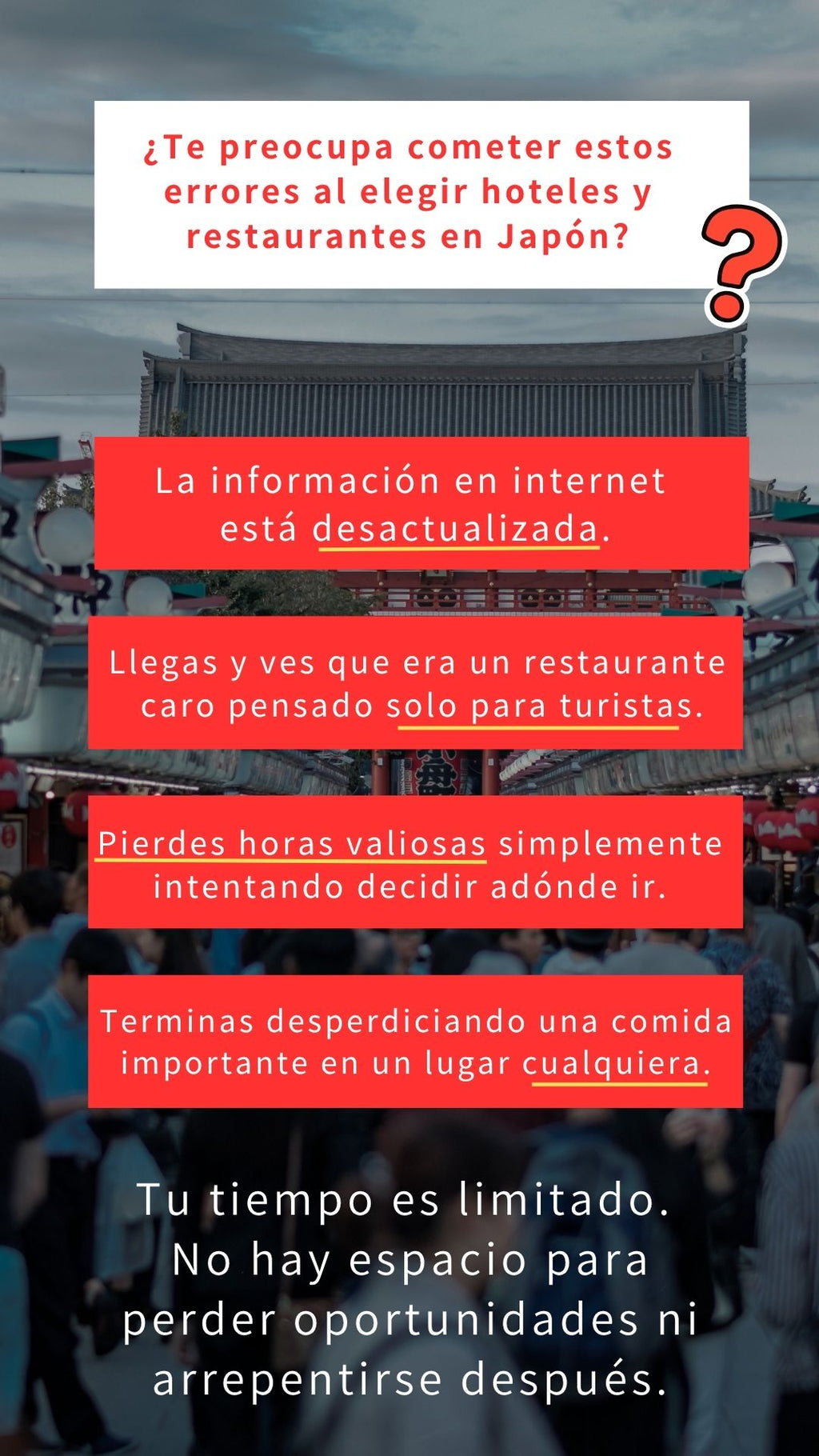 Lista de hoteles y restaurantes recomendados
